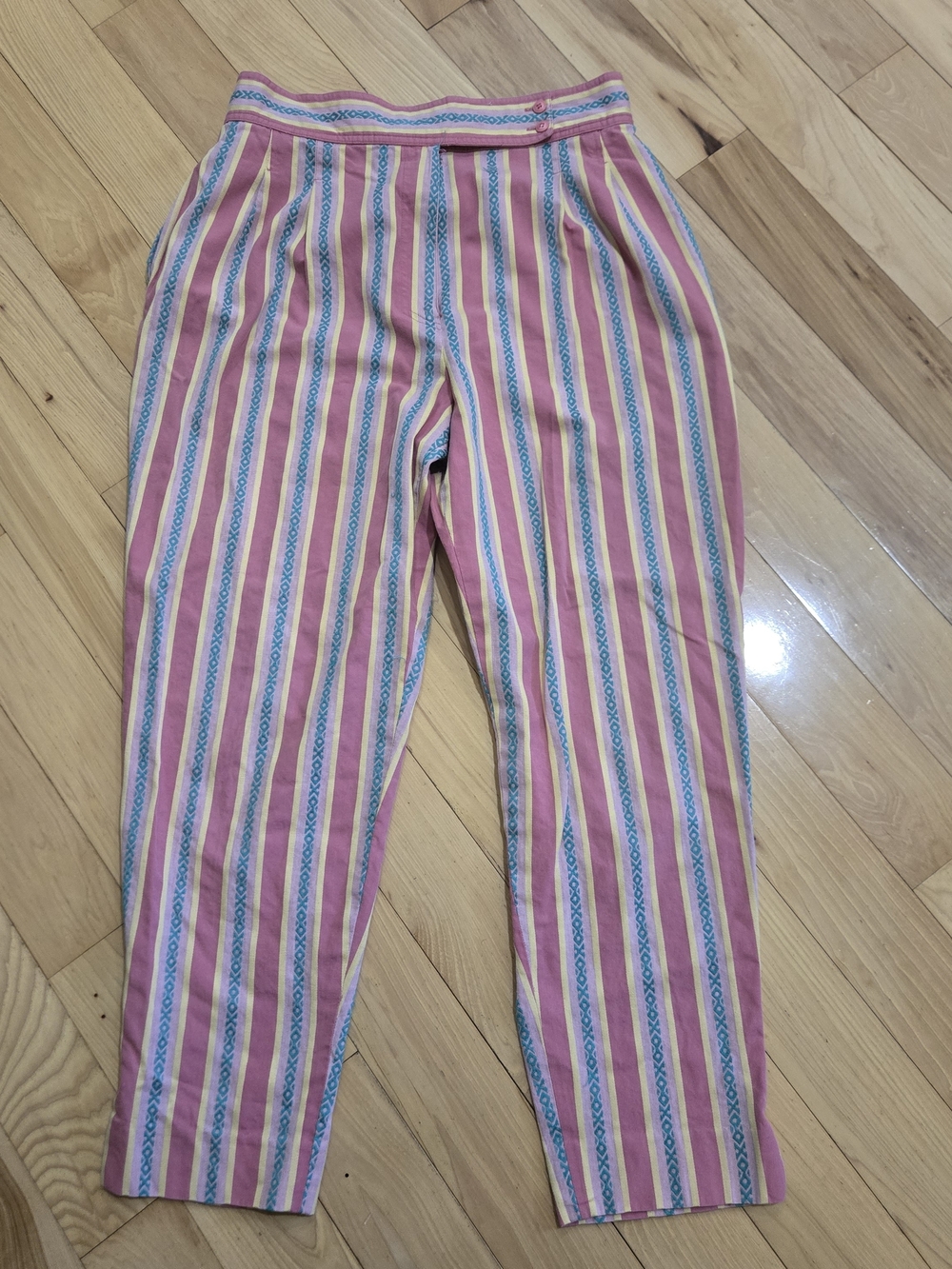 Intuitions Vintage Rainbow Stripe Cotton Pants